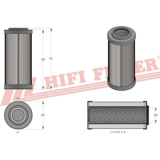 Filtre Hydraulique SH 75197 Hifi Filter référence fournisseur HIFSH75197